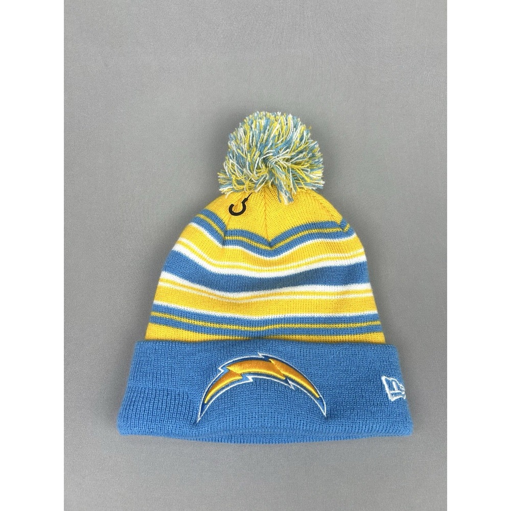 San Diego Chargers New Era Knit Beanie Cap Winter‎ Hat With Pom NEW No Tags